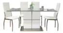 Juego de Comedor Mobilarg Vanity 160cm + 6 Sillas New Paris - Diseño Moderno y Sofisticado