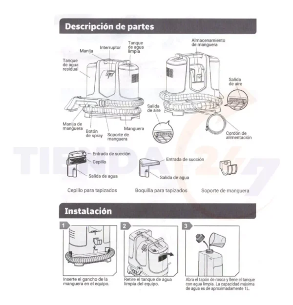 Aspiradora Philco 400W – Limpia Tapizados y Alfombras con Potencia y Precisión - Image 8