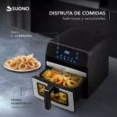 Freidora de Aire Digital Suono 6.2L – 1800W, Ventana Transparente y Control Táctil