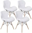 Set de Mesa Eames Redonda de Vidrio + 4 Sillas Alto Impacto – Diseño Moderno y Elegante