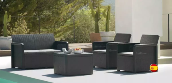 Juego de Living de Jardín Shaf Nassau - Sillón + 2 Sillas + Mesa | Diseño Simil Rattan y Resistencia UV - Image 6