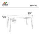 Juego De Mesa Eames 140x80 + 4 Sillas Tulip Baires4