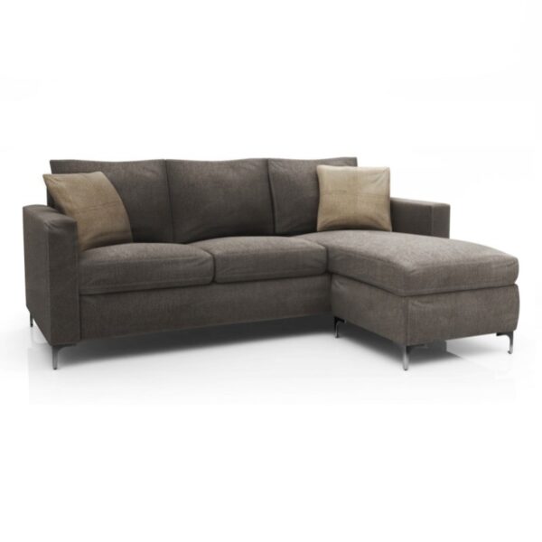 Sillón Esquinero Convertible 3 Cuerpos 1.85m Chenille Gris - Confort y Diseño en Tu Living