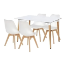 Juego De Mesa Eames 140x80 + 4 Sillas Tulip Baires4