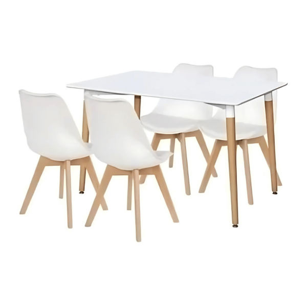 Juego De Mesa Eames 140x80 + 4 Sillas Tulip Baires4